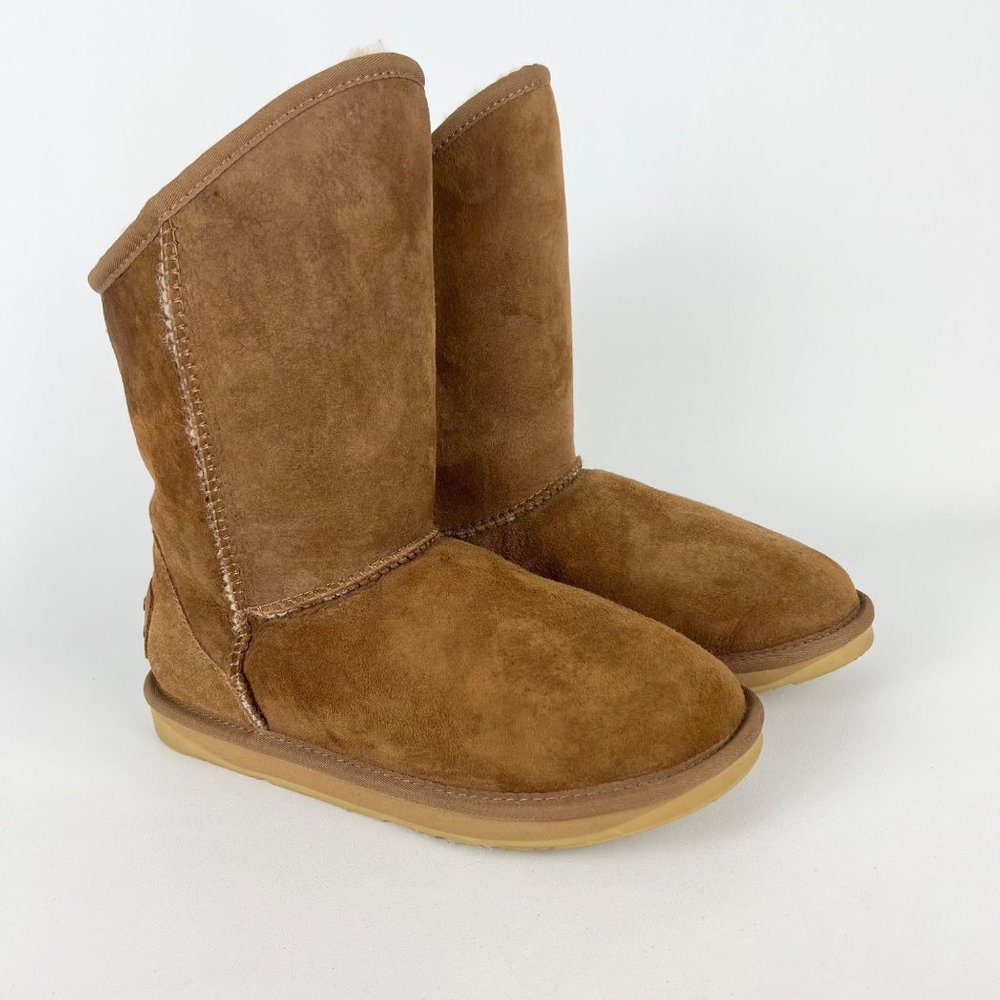 Australia Luxe Collective Chestnut Suede Winter Rain Boots